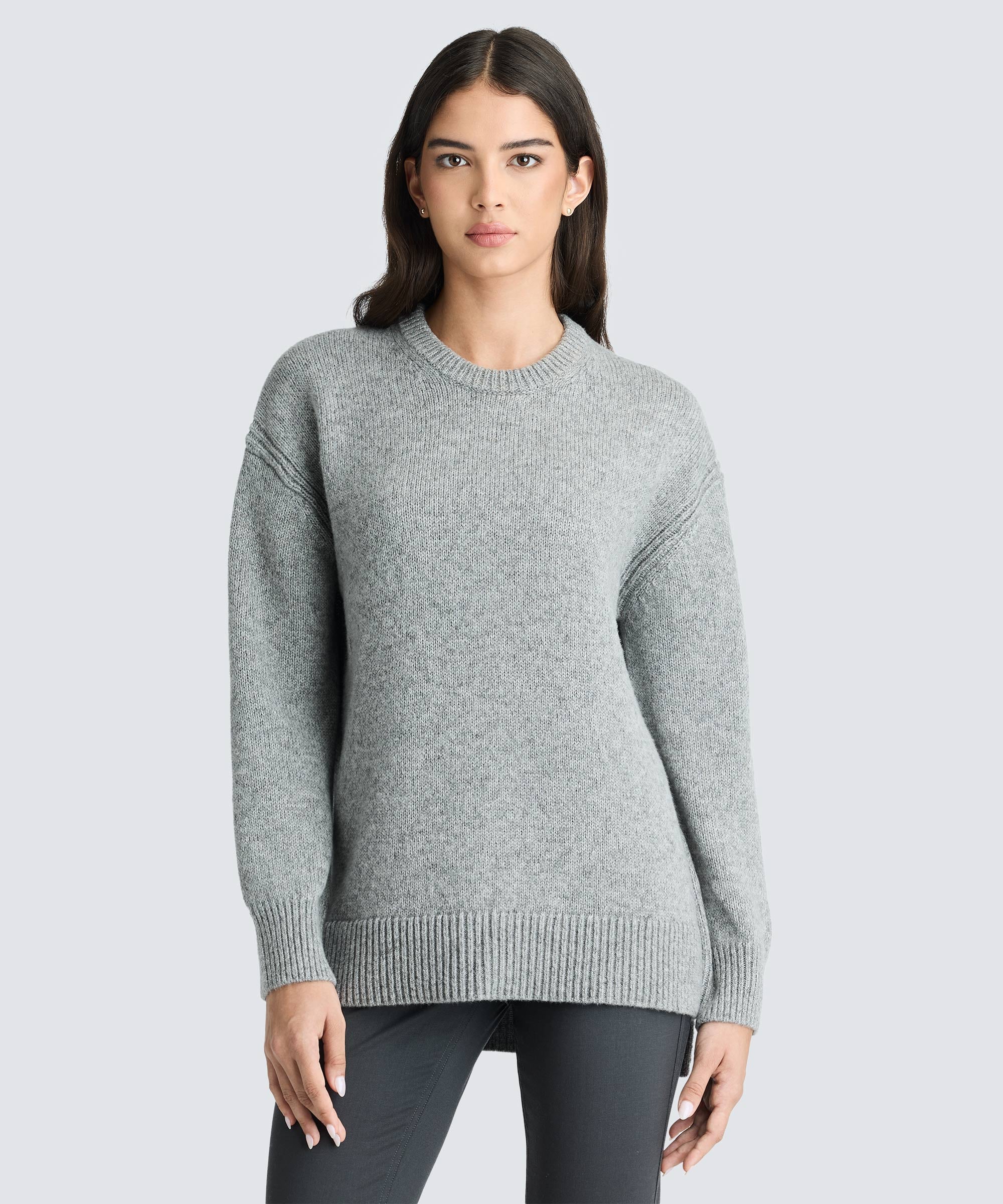 トップス ennoy MERINO WOOL SWEATER (MIX GRAY) L Women's Merino Lofty Knit Sweater | Unbound Merino