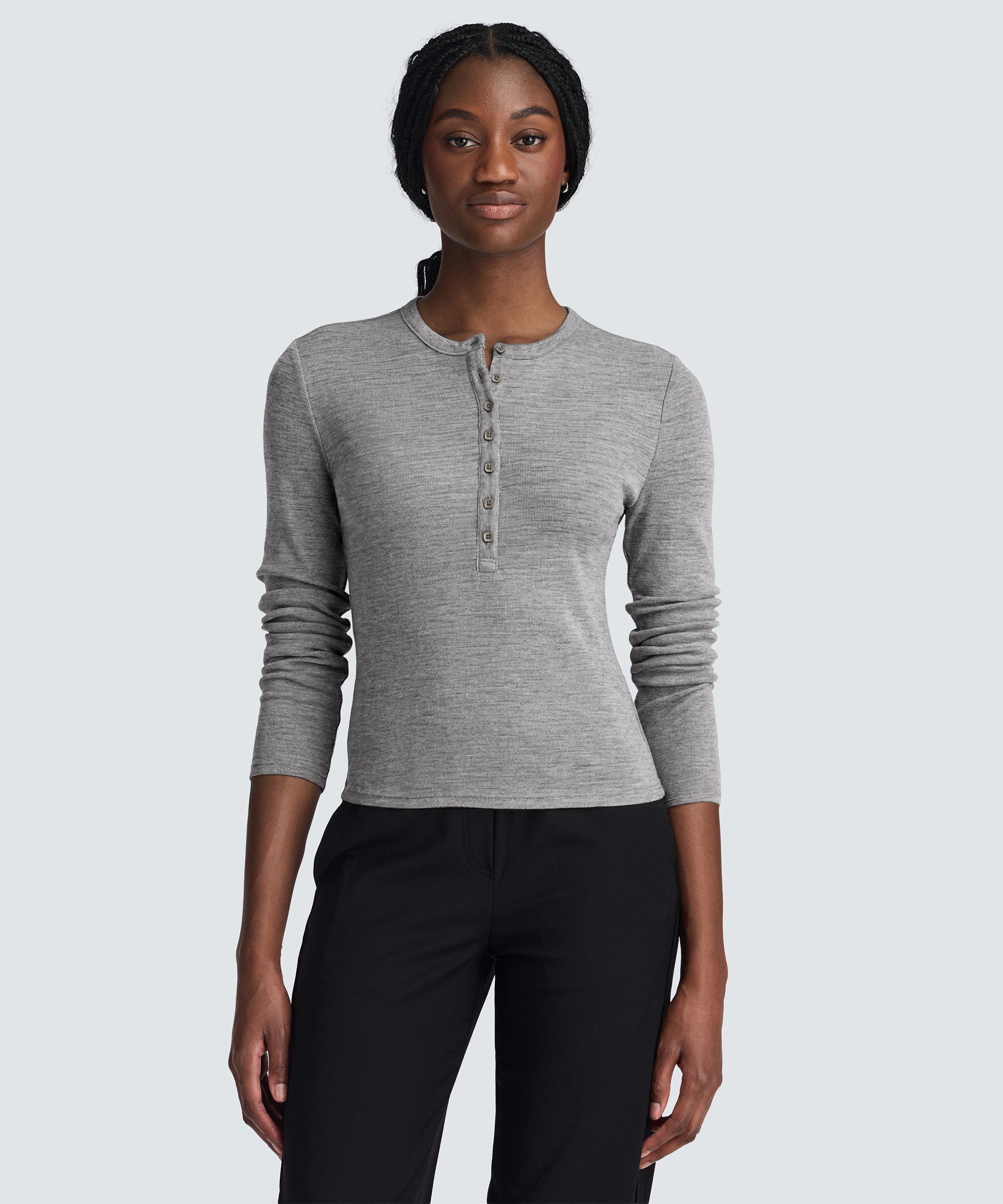 Unbound Merino Women's Merino Rib Henley | Unbound Merino
