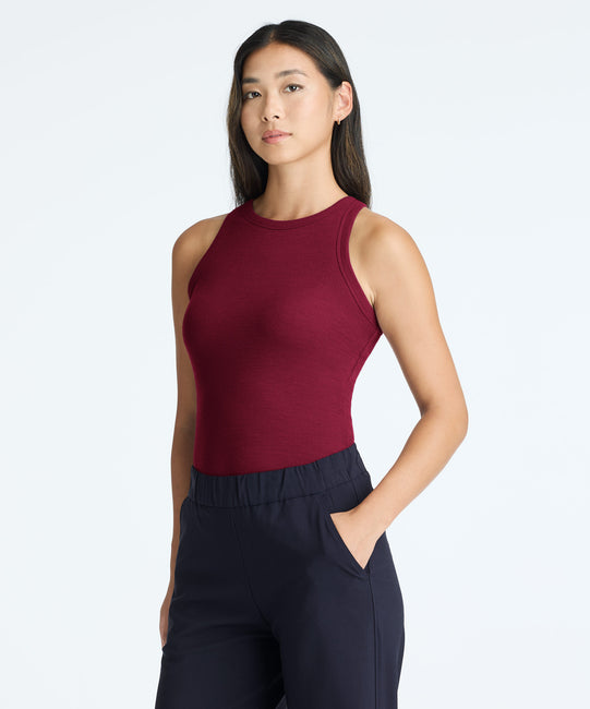 Women's Merino Ribbed Racer Tank