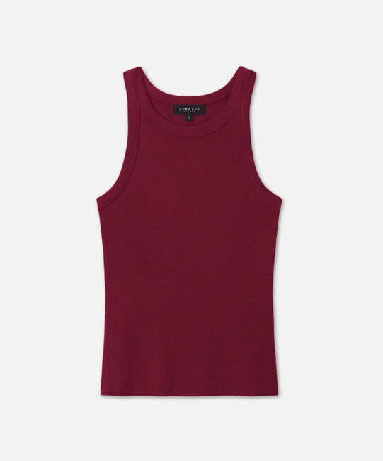 Women's Merino Ribbed Racer Tank