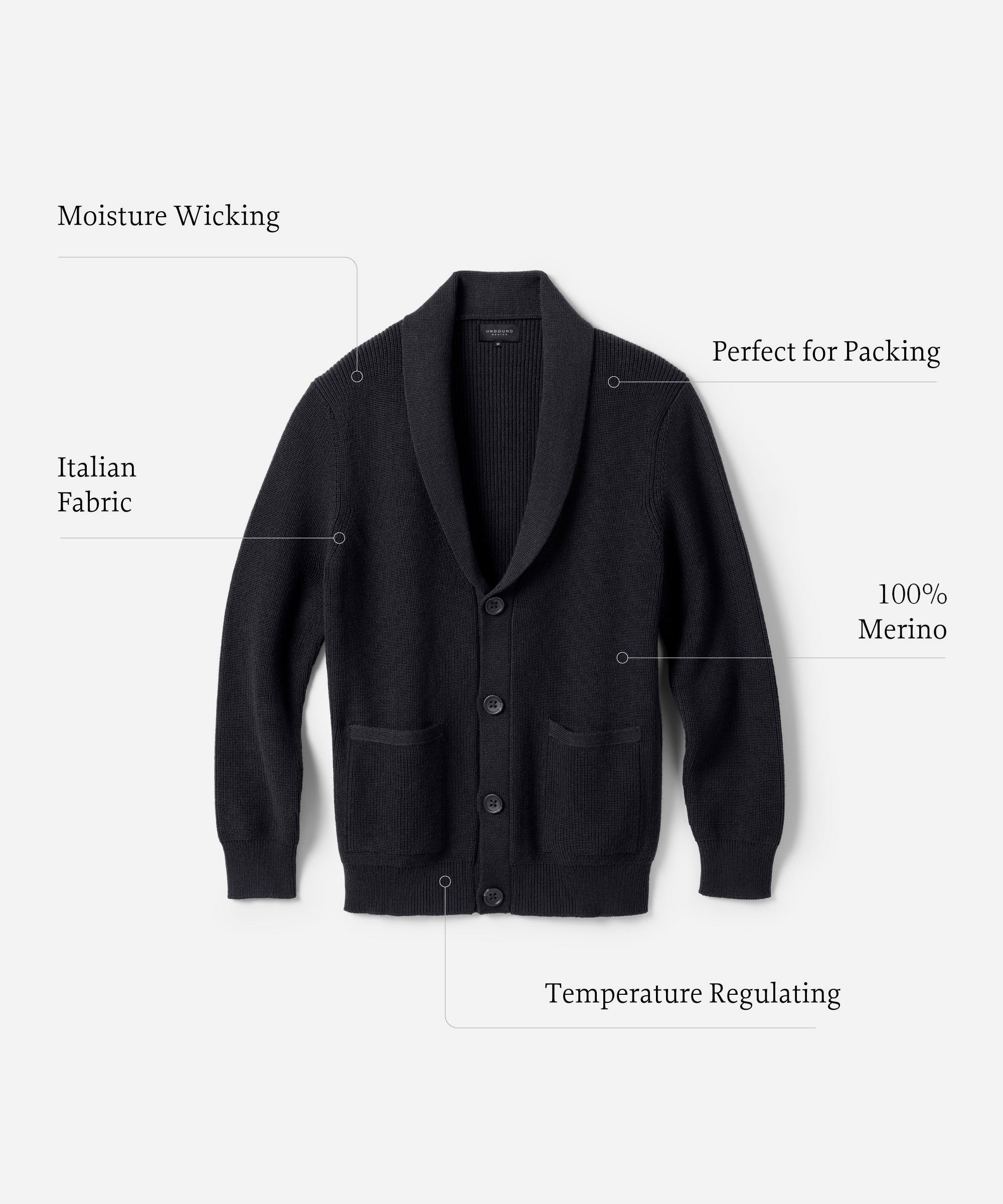 Merino Wool Cardigan For Men | Unbound Merino