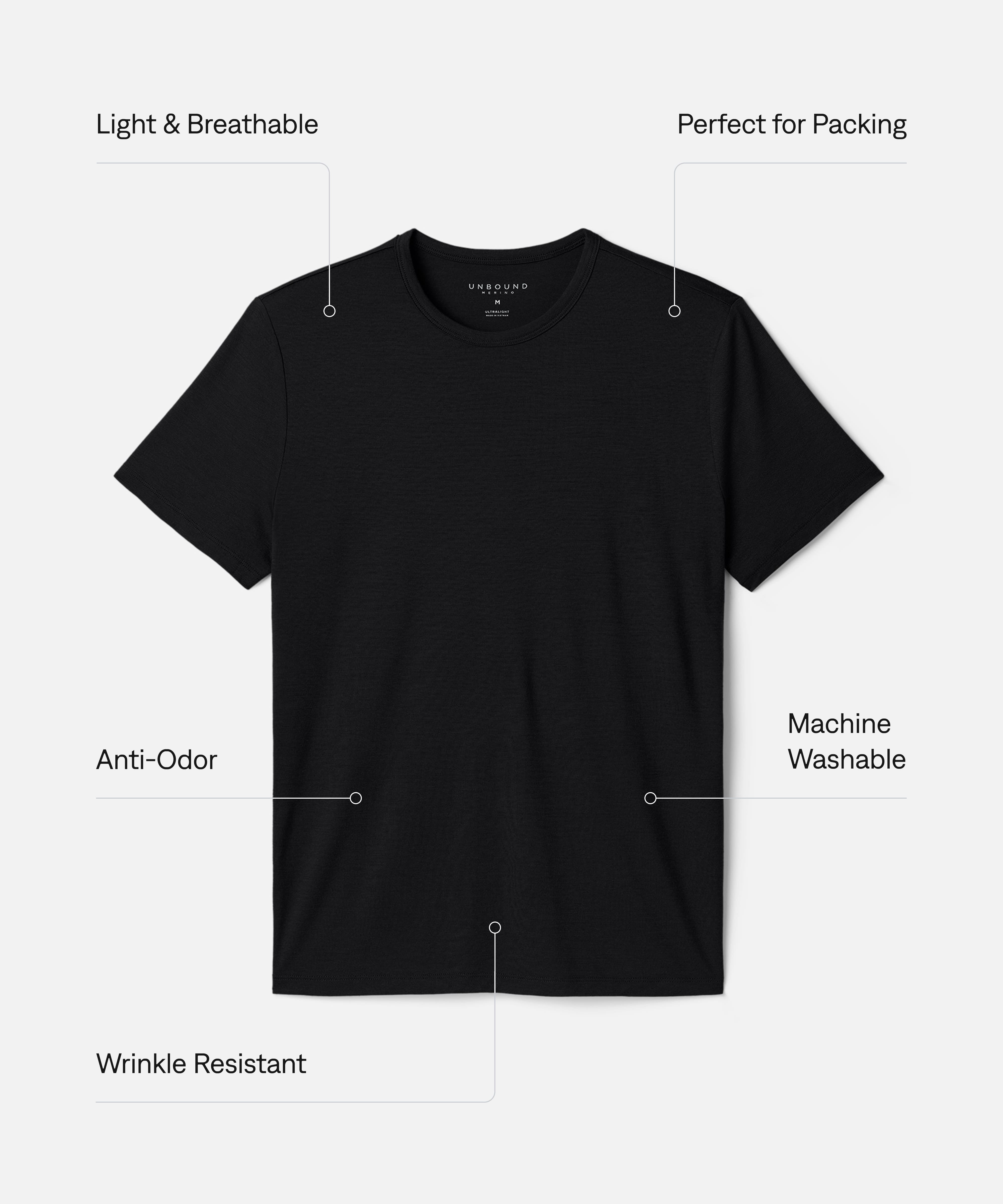 トップス AT LAST&CO LIGHT WEIGHT WOOL SHIRTS 15 Men's Merino Ultralight Crew T-Shirt | Unbound Merino