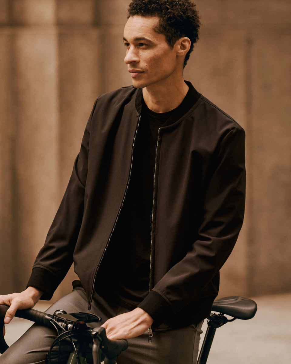 A classic bomber, engineered for travel.