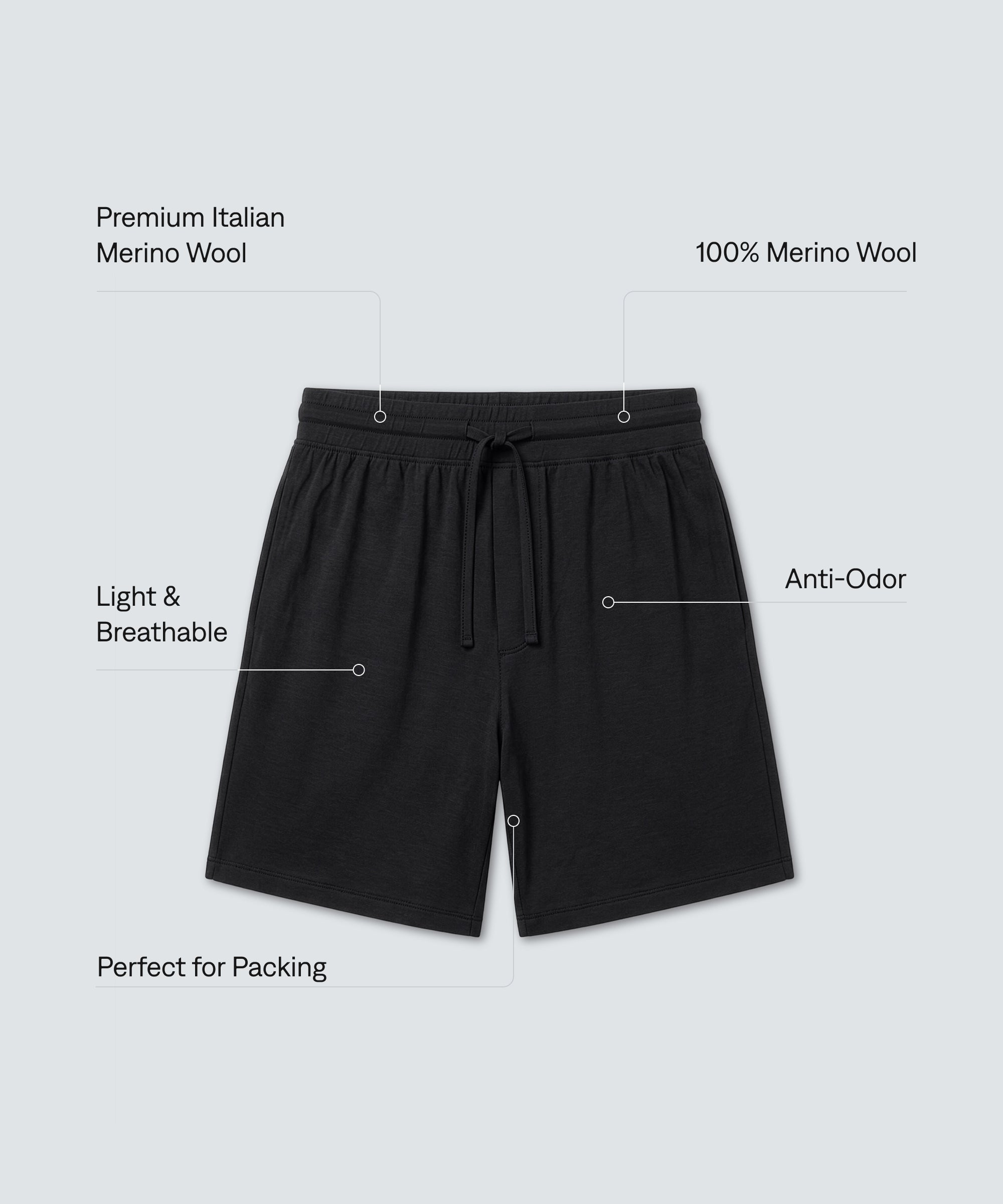 Men's Ultrafine Merino Sleep Shorts | Unbound Merino