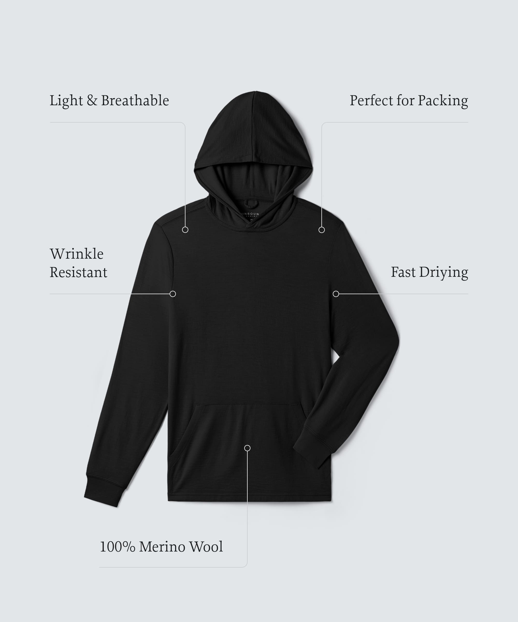 Men's Ultralight Packable Hoodie | Unbound Merino