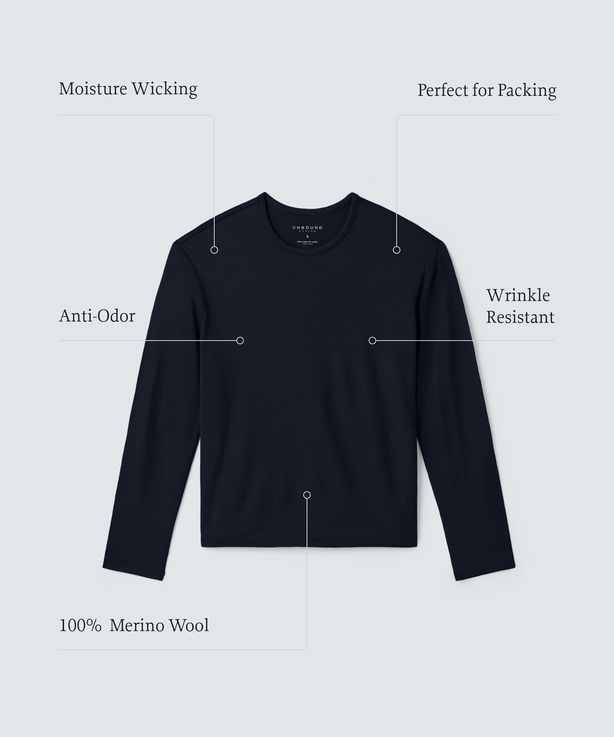 ONC MERINO LONG SLEEVE SHIRTS ブラック 3 Men's Long Sleeve Merino