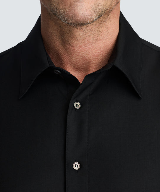 Men's Merino Poplin Button-Up Shirt | Azure | Size Large Men's Merino Poplin Button-Up Shirt | Azure | Size Large