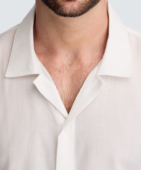 Men's Merino Linen Tropical Shirt | Desert Khaki | Size Medium