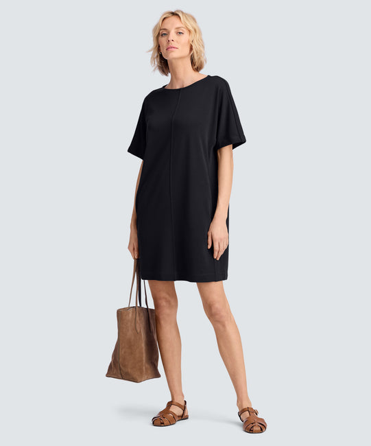 Women's Merino Boatneck T-Shirt Dress | Unbound Merino Women's Merino Boatneck T-Shirt Dress | Unbound Merino