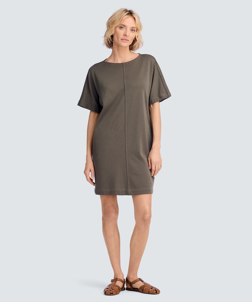Women's Merino Boatneck T-Shirt Dress Women's Merino Boatneck T-Shirt Dress