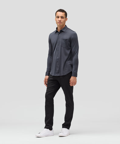 Men's Merino Jersey Button-Up