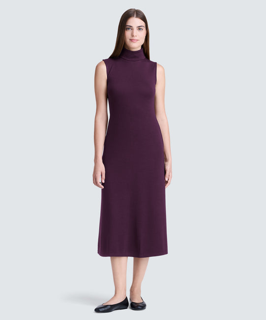 Women's Merino Turtleneck Dress | Dark Maroon | Size XS | Unbound Merino Women's Merino Turtleneck Dress | Dark Maroon | Size XS | Unbound Merino