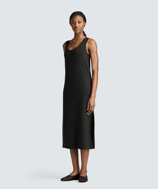 Women's Midi Merino Travel Dress | Merlot | Size Xs | Unbound Merino Women's Midi Merino Travel Dress | Merlot | Size Xs | Unbound Merino