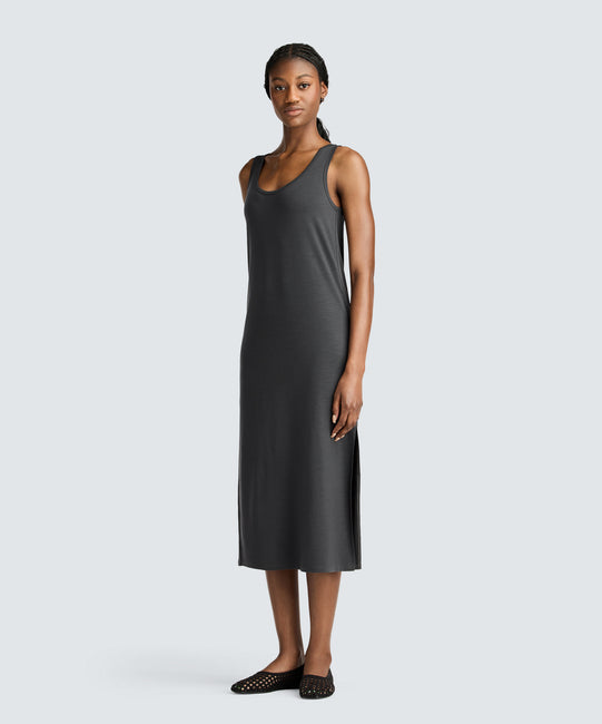 Women's Midi Merino Travel Dress | Merlot | Size XS