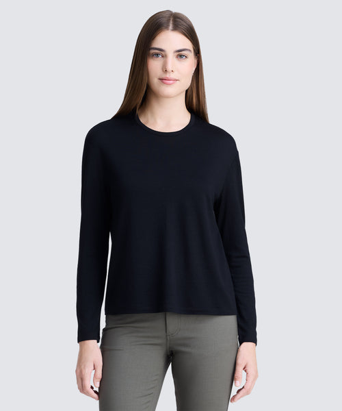 Women's Relaxed Long Sleeve Merino Crew | Unbound Merino