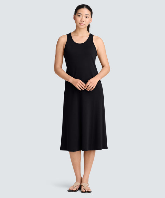 Women's Merino A-Line Tank Top Dress | Black | Size Large | Unbound Merino Women's Merino A-Line Tank Top Dress | Black | Size Large | Unbound Merino