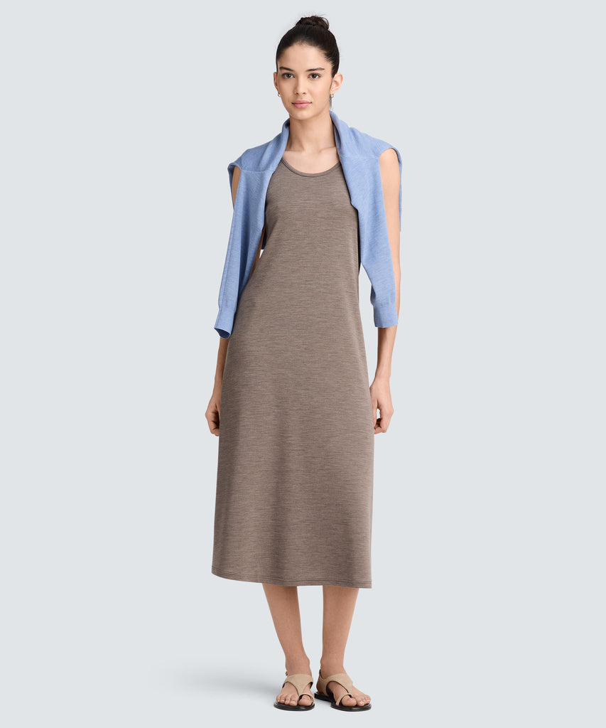 a line tank dress Mommy & me Sets Blue Tank Flowy A-Line Tank Dress with Pockets Blue main image 0