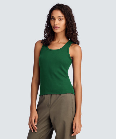 Women's Merino Rib Scoop Neck Tank