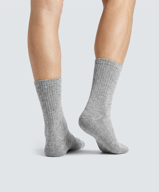 Men's Merino All Season Crew Socks | Grey | Unbound Merino Men's Merino All Season Crew Socks | Grey | Unbound Merino