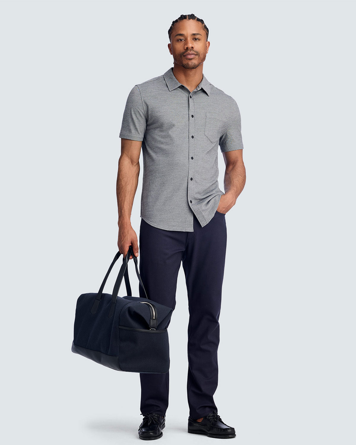 Same travel-ready performance. A more effortless silhouette.