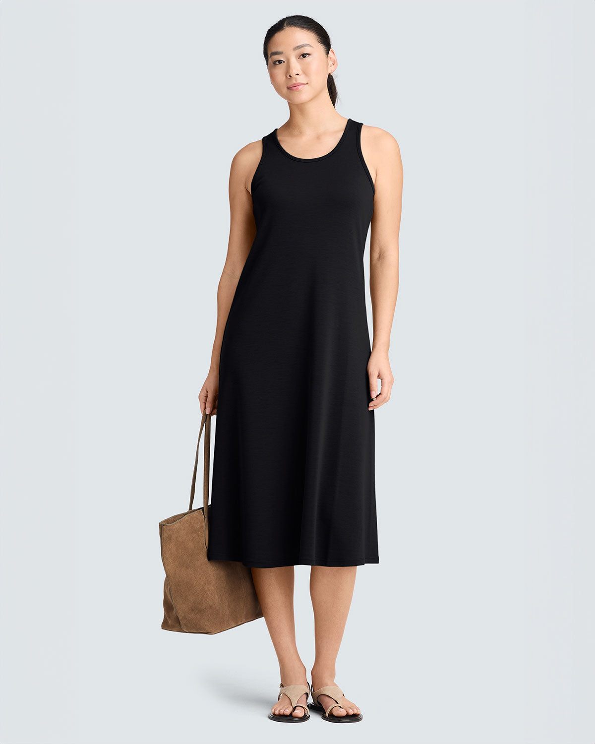 Women's Merino A-Line Tank Top Dress | Black | Size Large | Unbound Merino Women's Merino A-Line Tank Top Dress | Black | Size Large | Unbound Merino