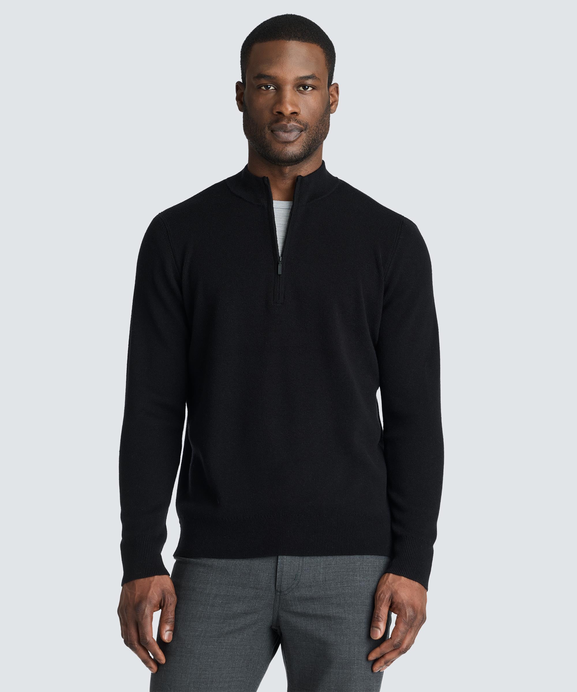 【値下げ】ENNOY MERUNO WOOL SWETER BLACK L Men's Merino Knit Quarter Zip | Unbound Merino