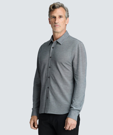 Men's Merino Button‑Up