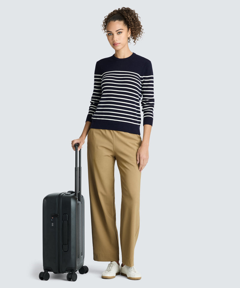 Navy-Off White Stripe