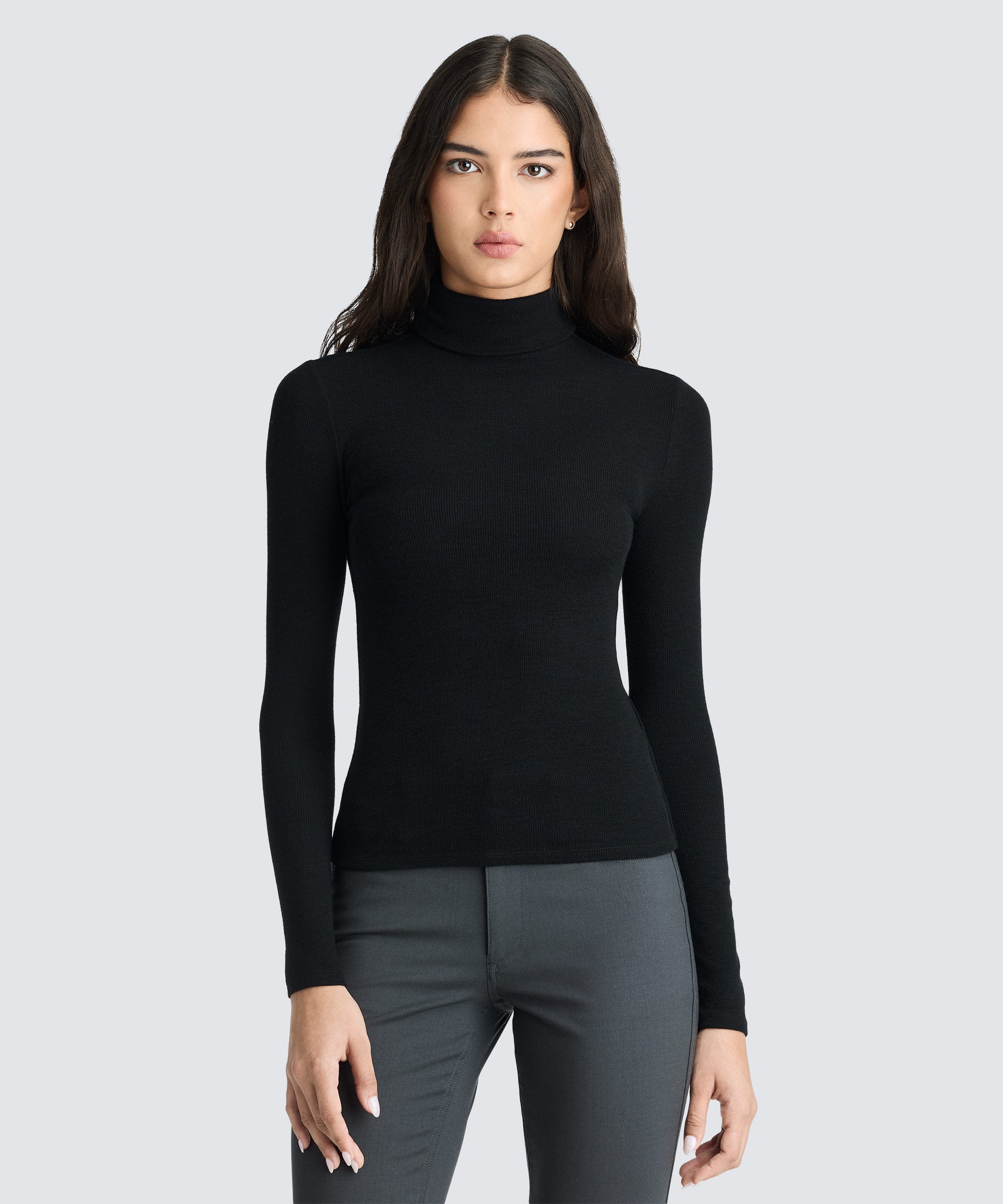 Women's Rib Turtle Neck Long Sleeve | Unbound Merino