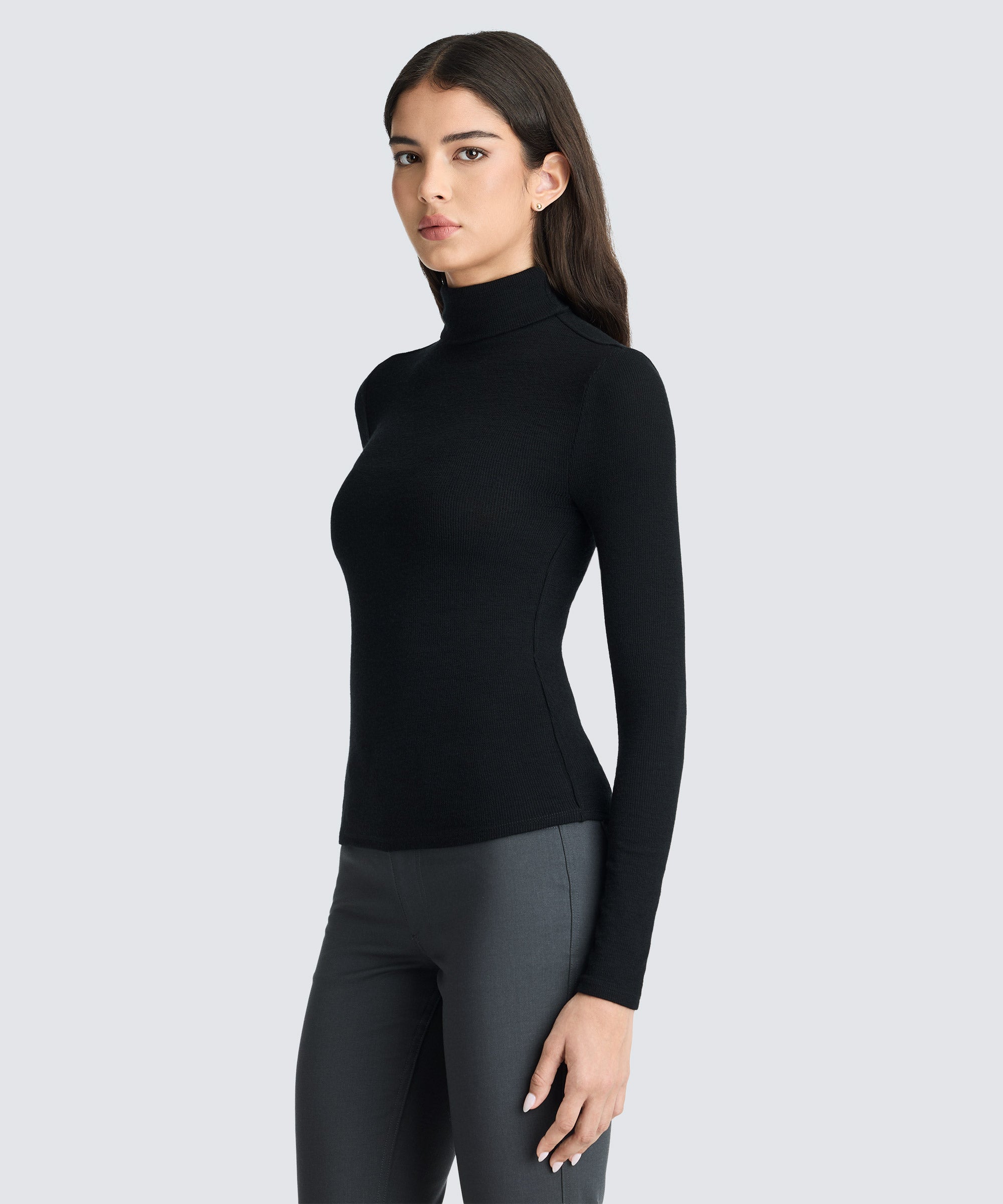 Women's Rib Turtle Neck Long Sleeve | Unbound Merino