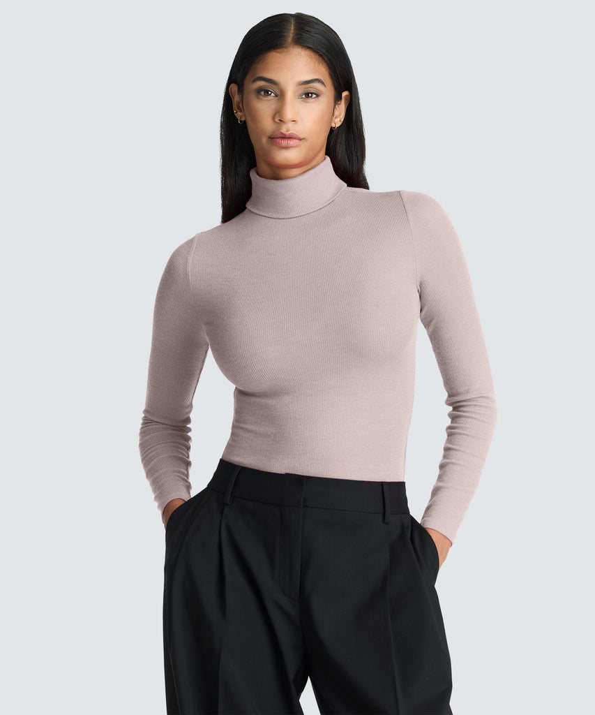 Women's Rib Turtle Neck Long Sleeve | Unbound Merino