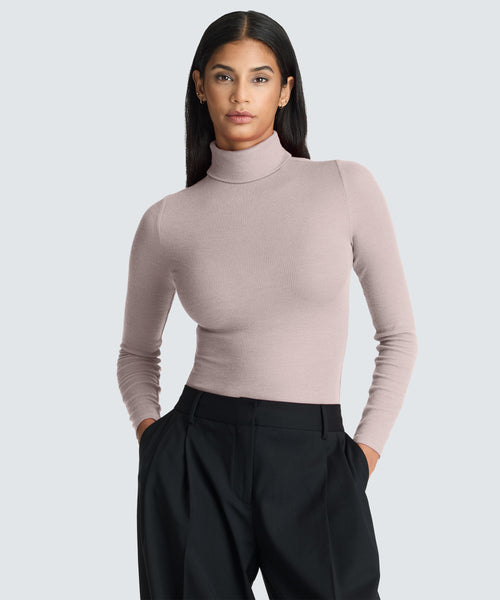 Women's Rib Turtle Neck Long Sleeve | Unbound Merino