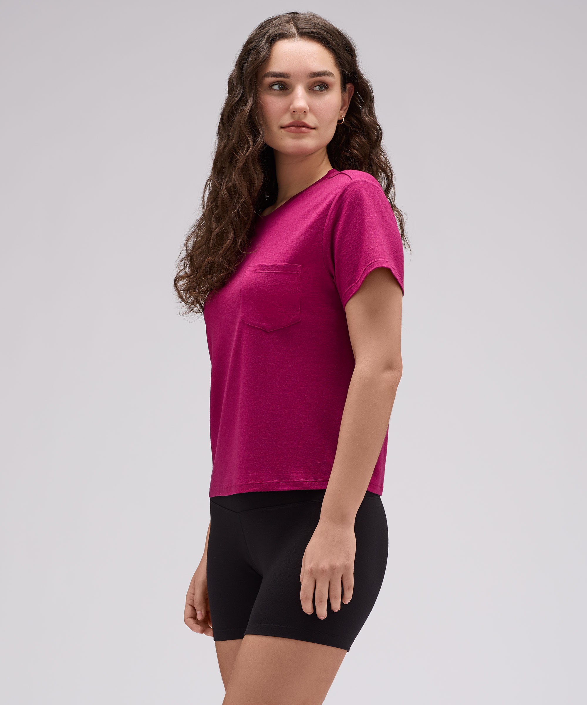 Boxy Pocket Tee + Short Set, Honey Stripe