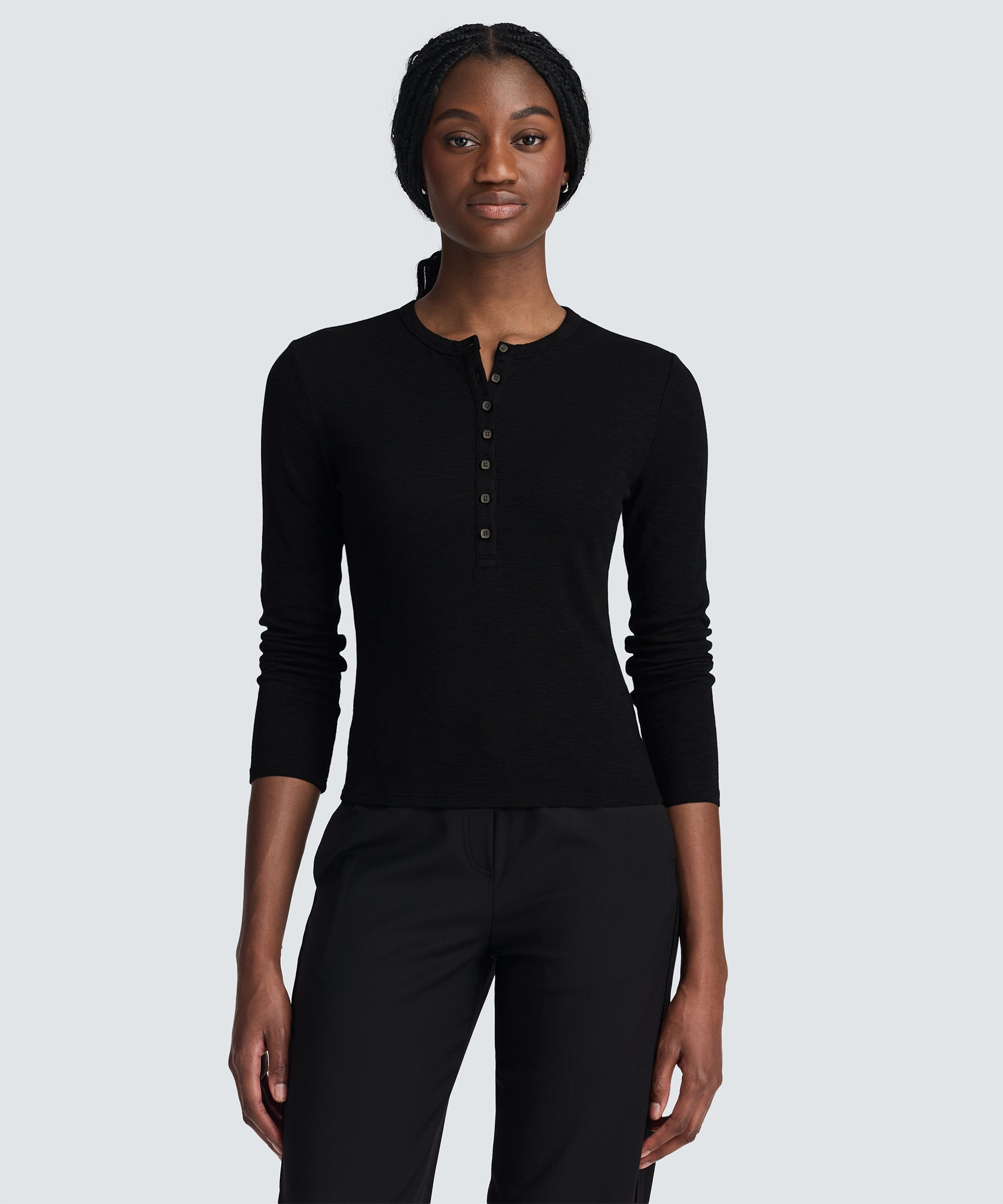 Women's Merino Rib Henley | Unbound Merino