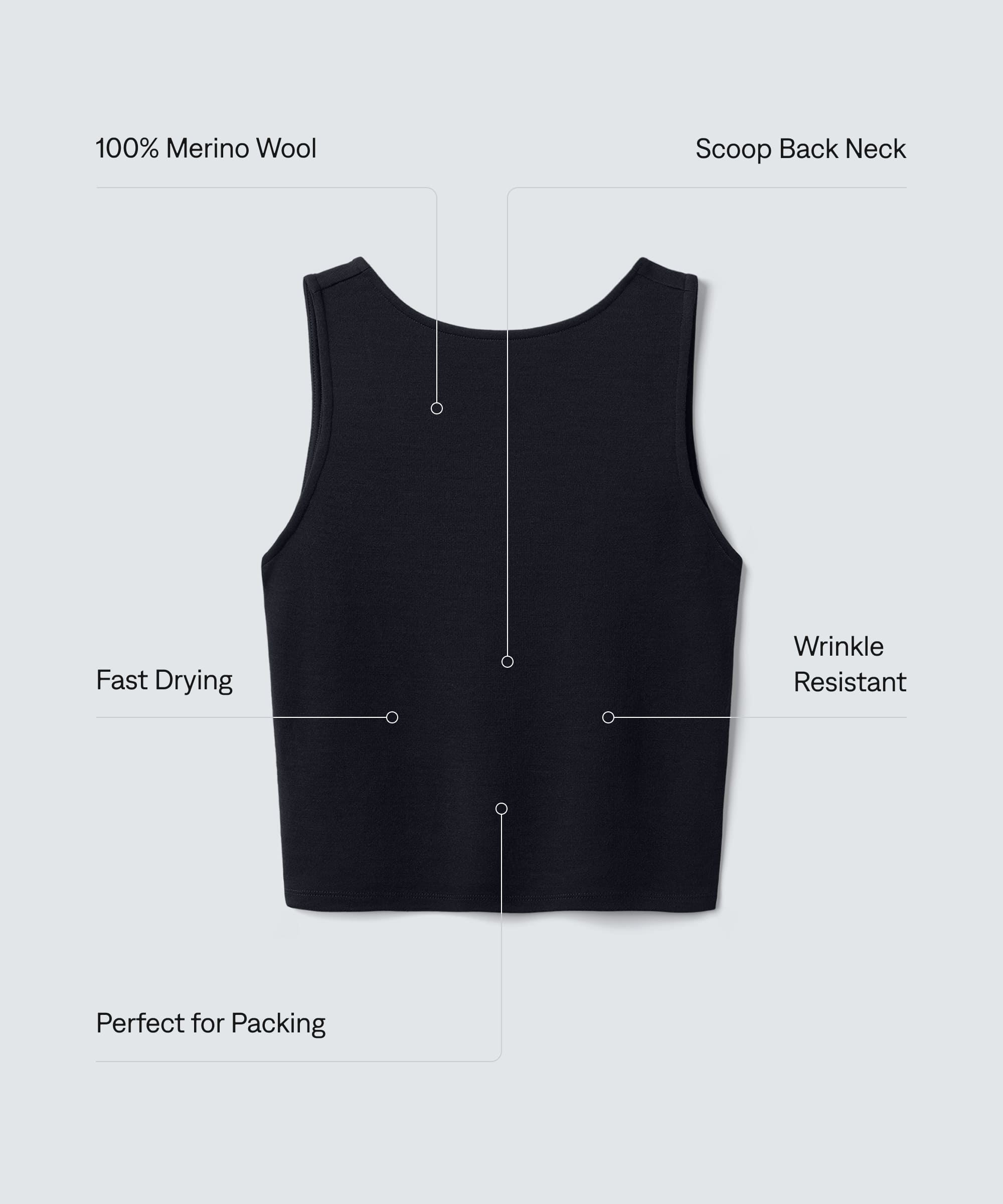 Women's Merino Cropped Tank | Unbound Merino