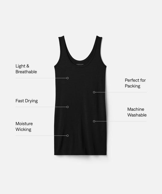 Women's Mini Merino Tank Dress | Unbound Merino Women's Mini Merino Tank Dress | Unbound Merino
