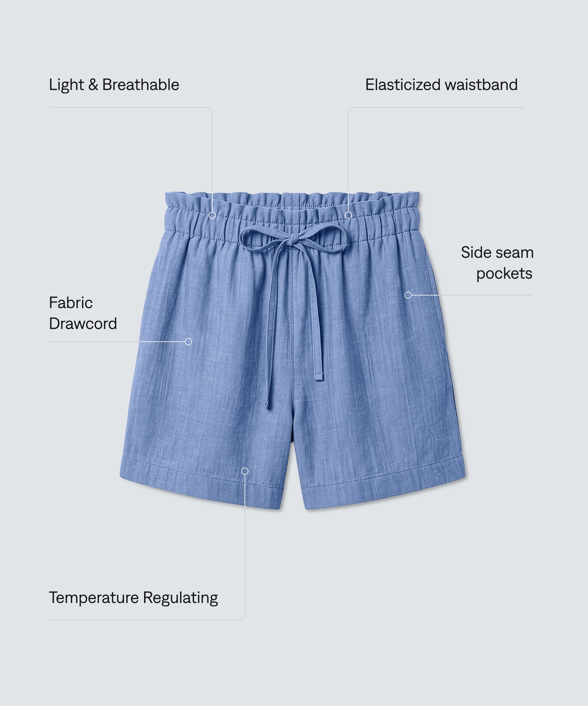 Women's Merino Linen Shorts | Unbound Merino
