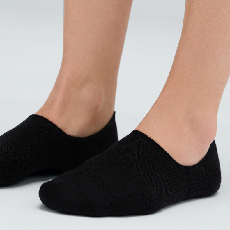 Women's Merino No‐Show Socks | Black