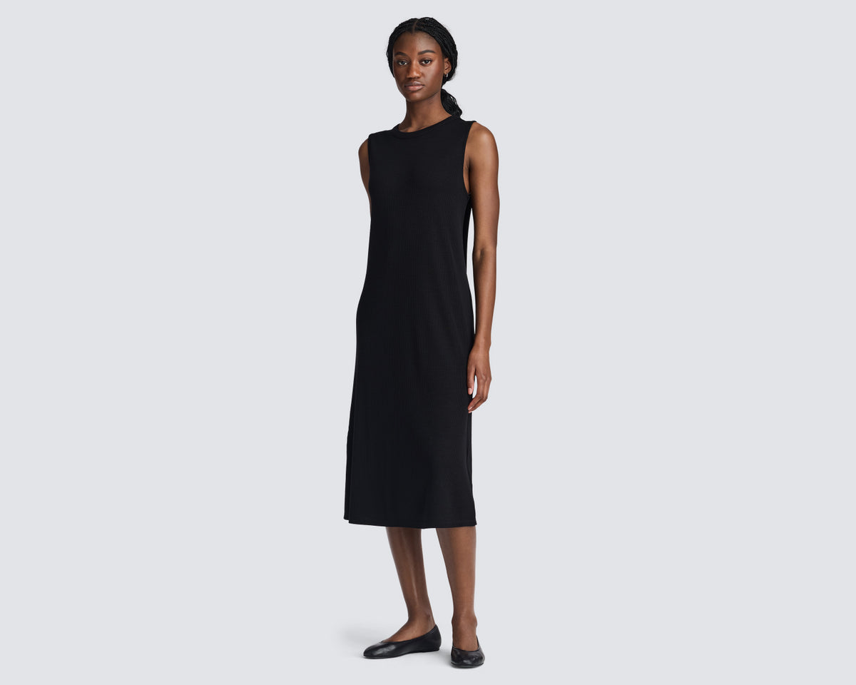 merino dress Women's Rib Merino Sleeveless Dress | Crimson | Size Large