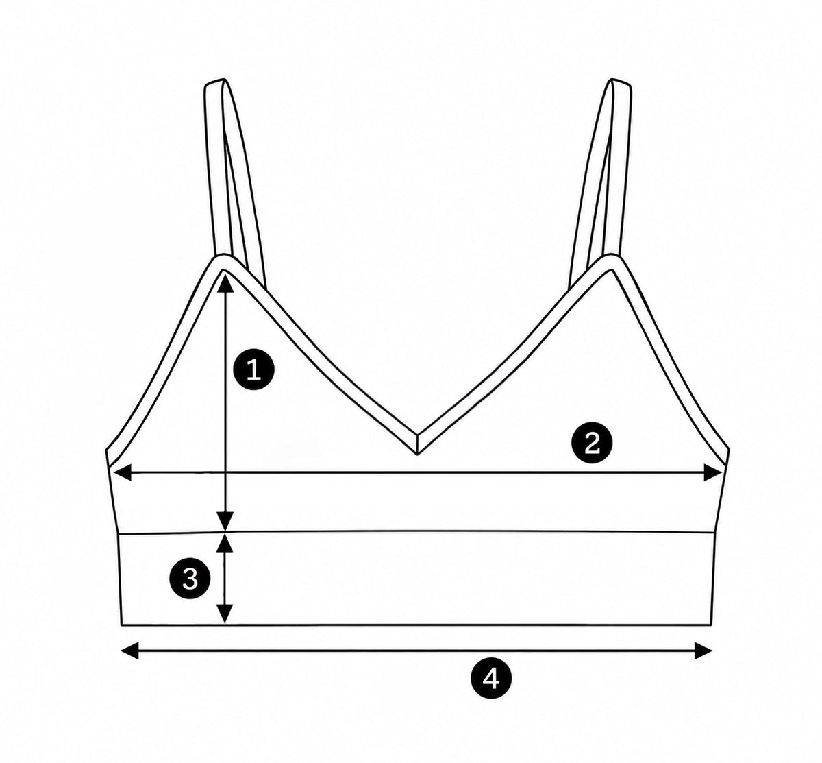 Women's bra measuring guide