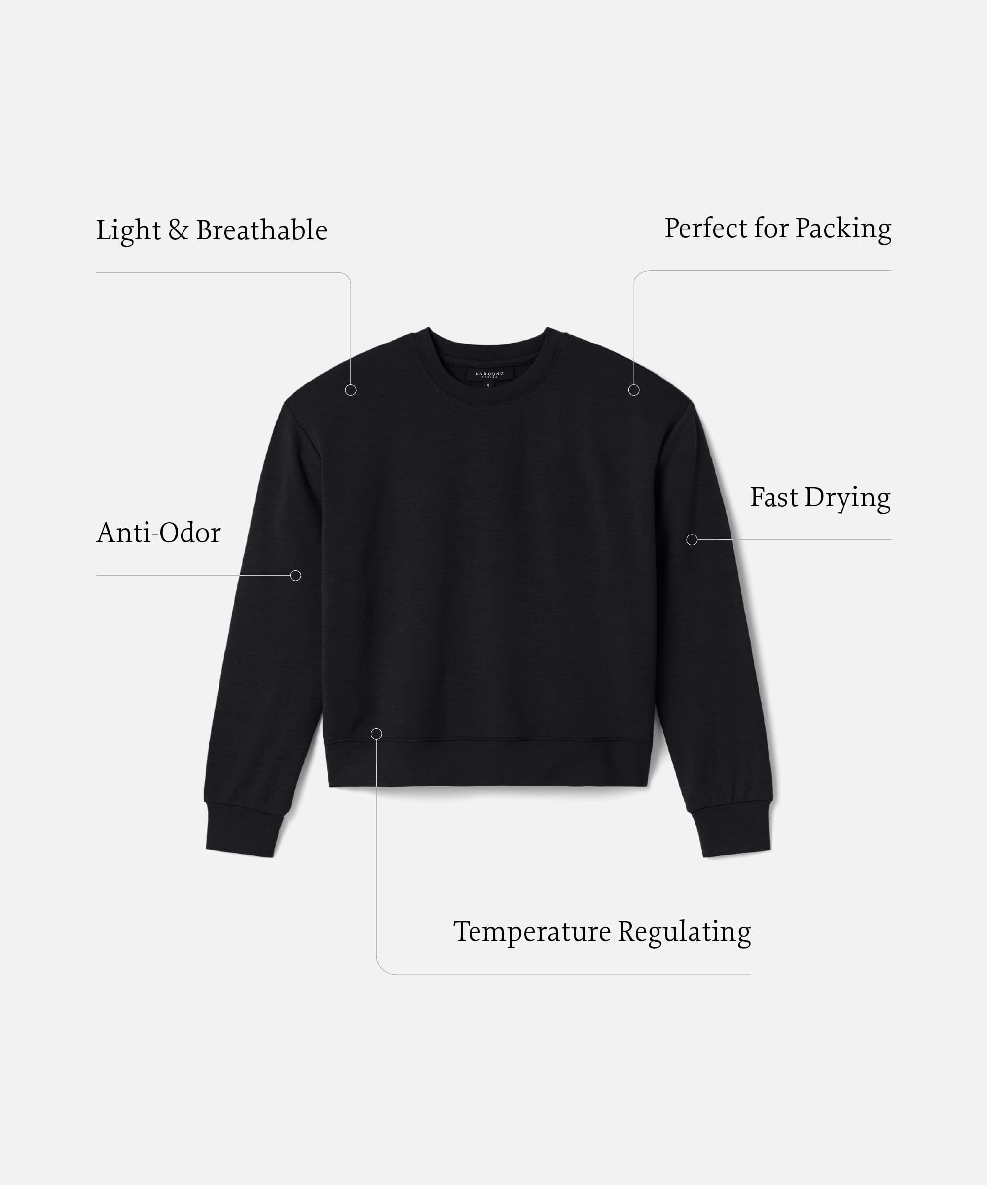 Unbound Merino Crewneck Pullover Sweatshirts factory Bundle