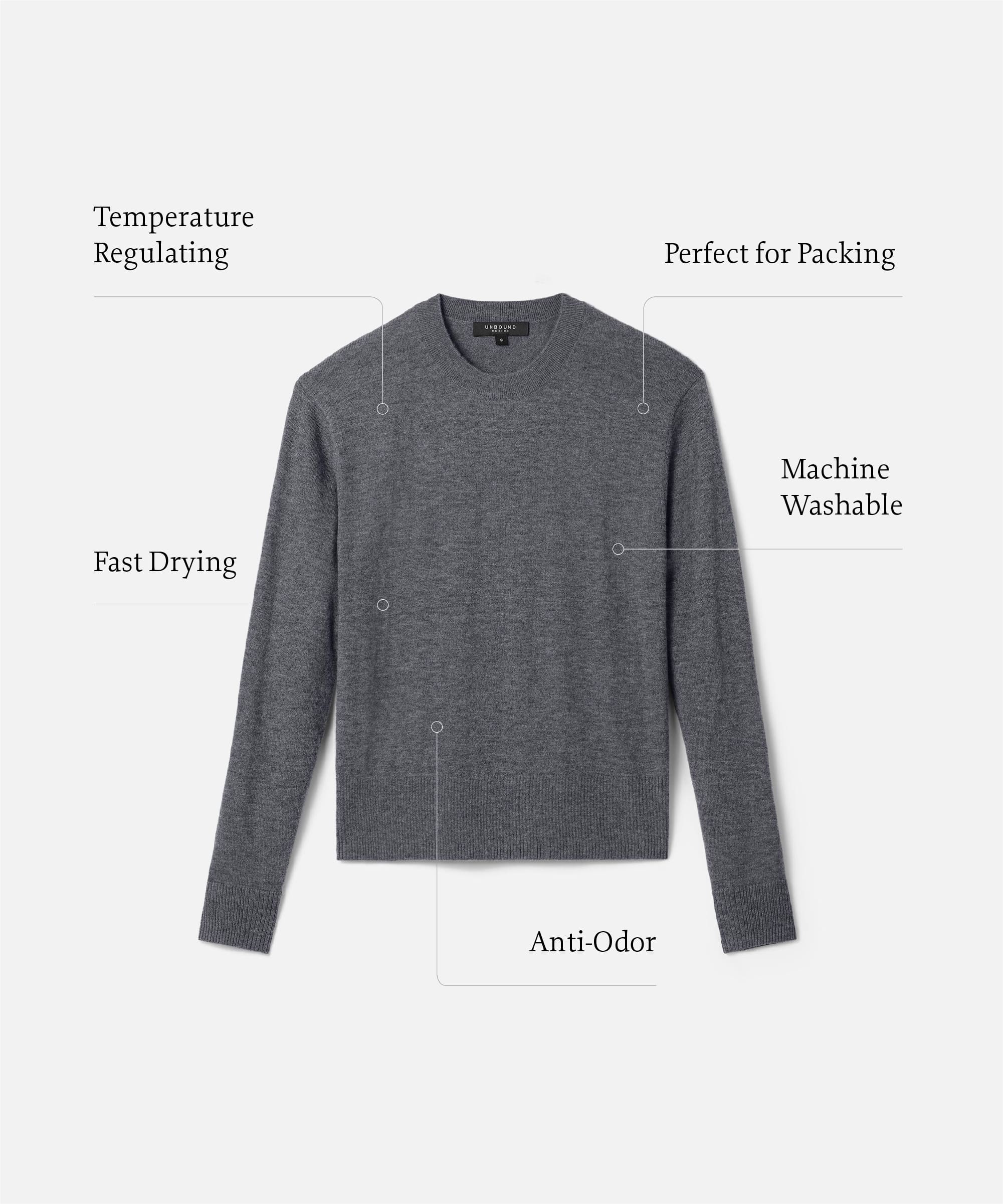 Unbound Merino Crewneck Pullover Sweatshirts factory Bundle