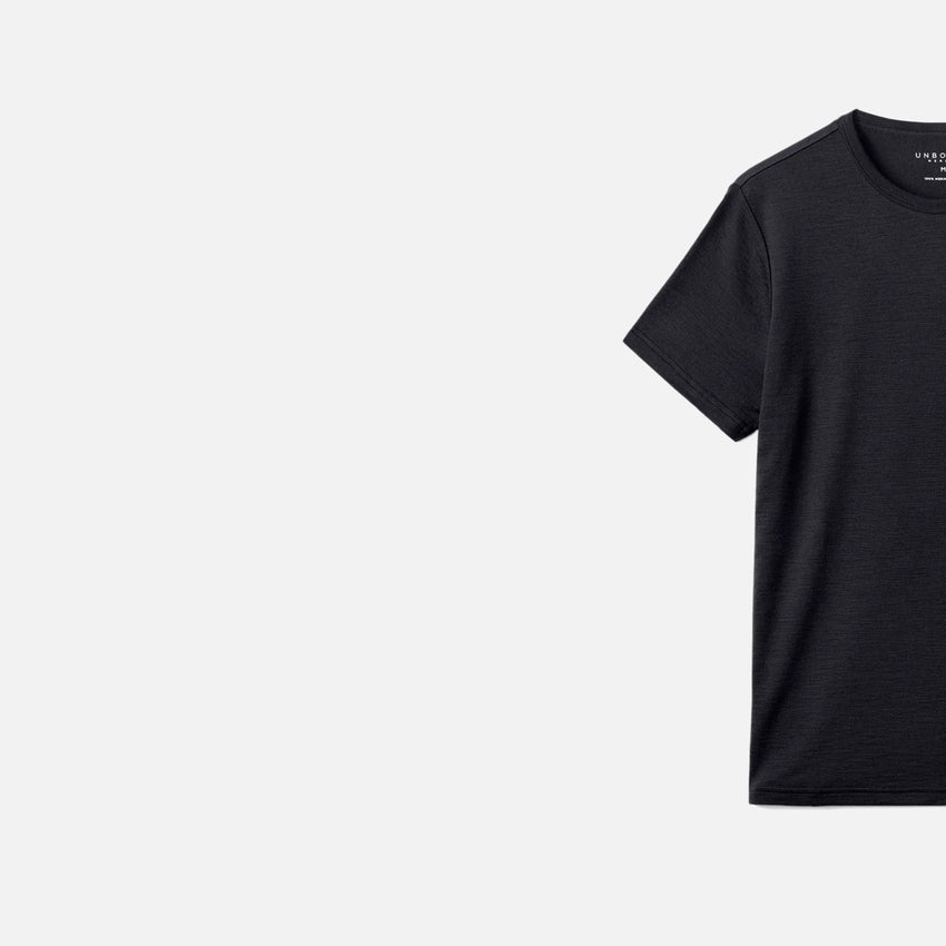 Black Plain V Neck T-shirt