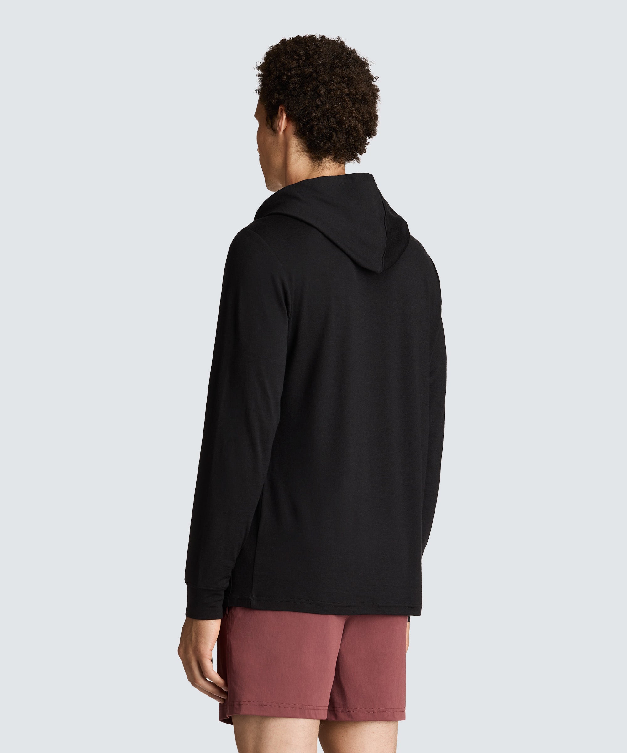 新品　BRIEFING　MERINO HIGH NECK HOODIE Men's Heather Grey Merino Wool Hoodie–Soft & Breathable