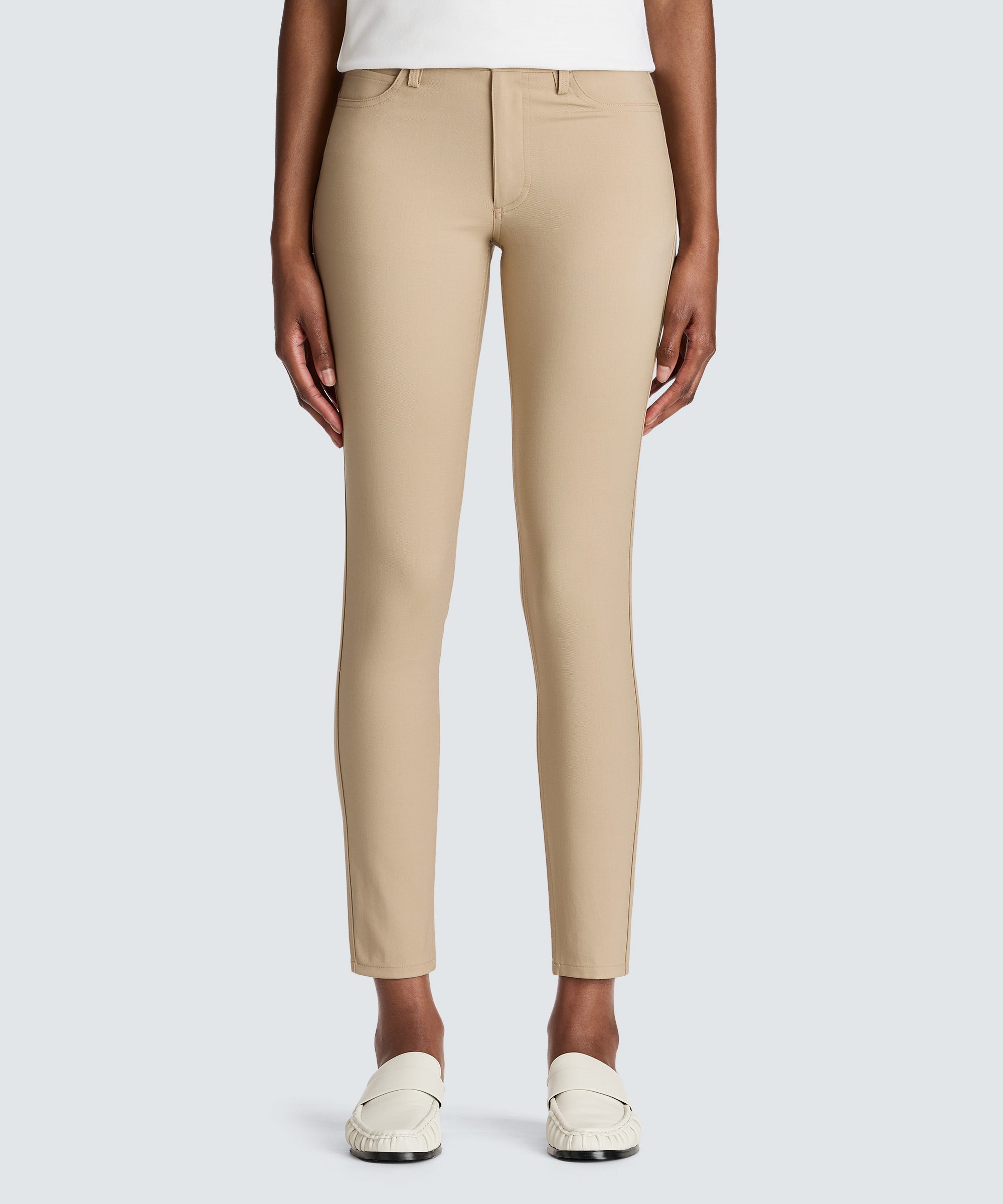 Khaki Skinny Travel Pants Women's Slim Merino Travel Pants Unbound