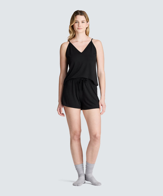 Women's Merino Sleep Shorts | Black | Size XL | Unbound Merino Women's Merino Sleep Shorts | Black | Size XL | Unbound Merino