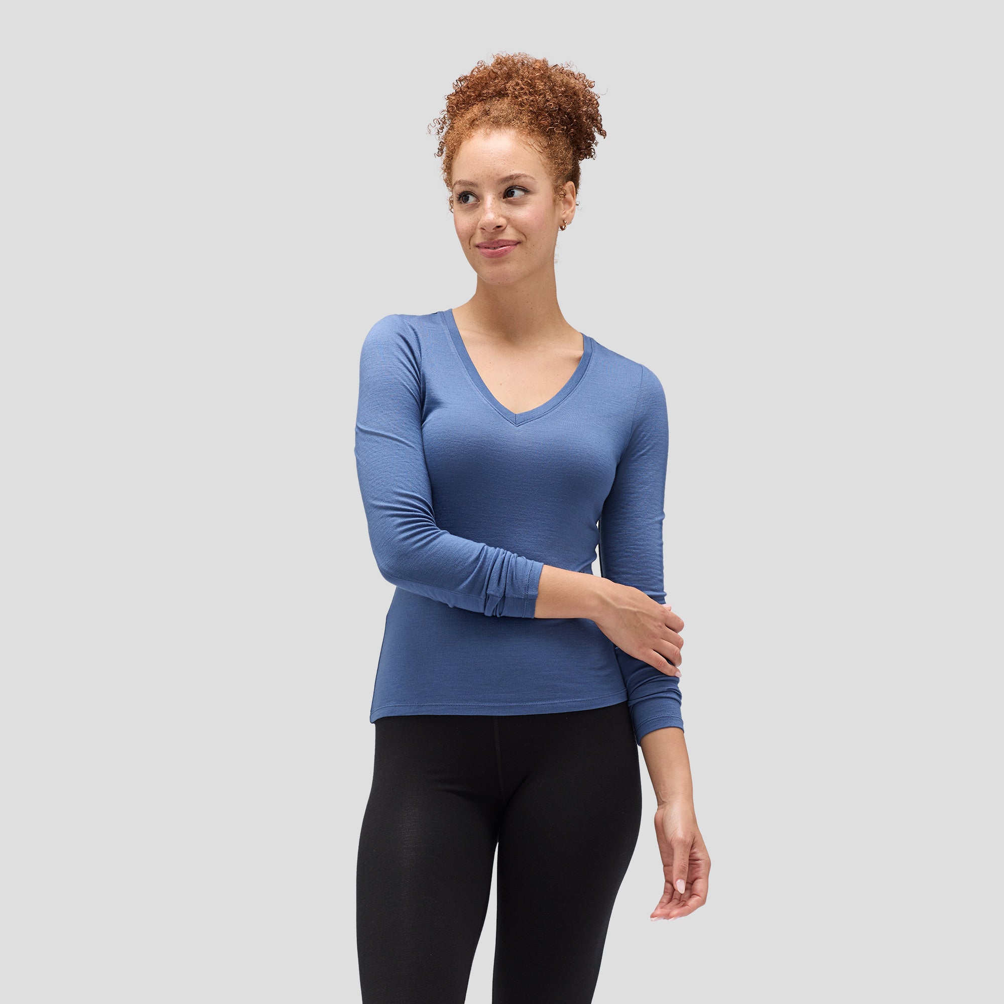 Women's Slim Merino Long Sleeve V-Neck | Unbound Merino
