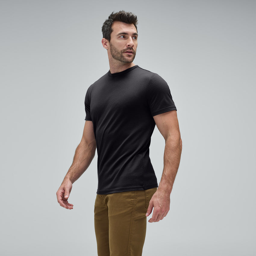 Merino Wool Crew Neck T-Shirt For Men