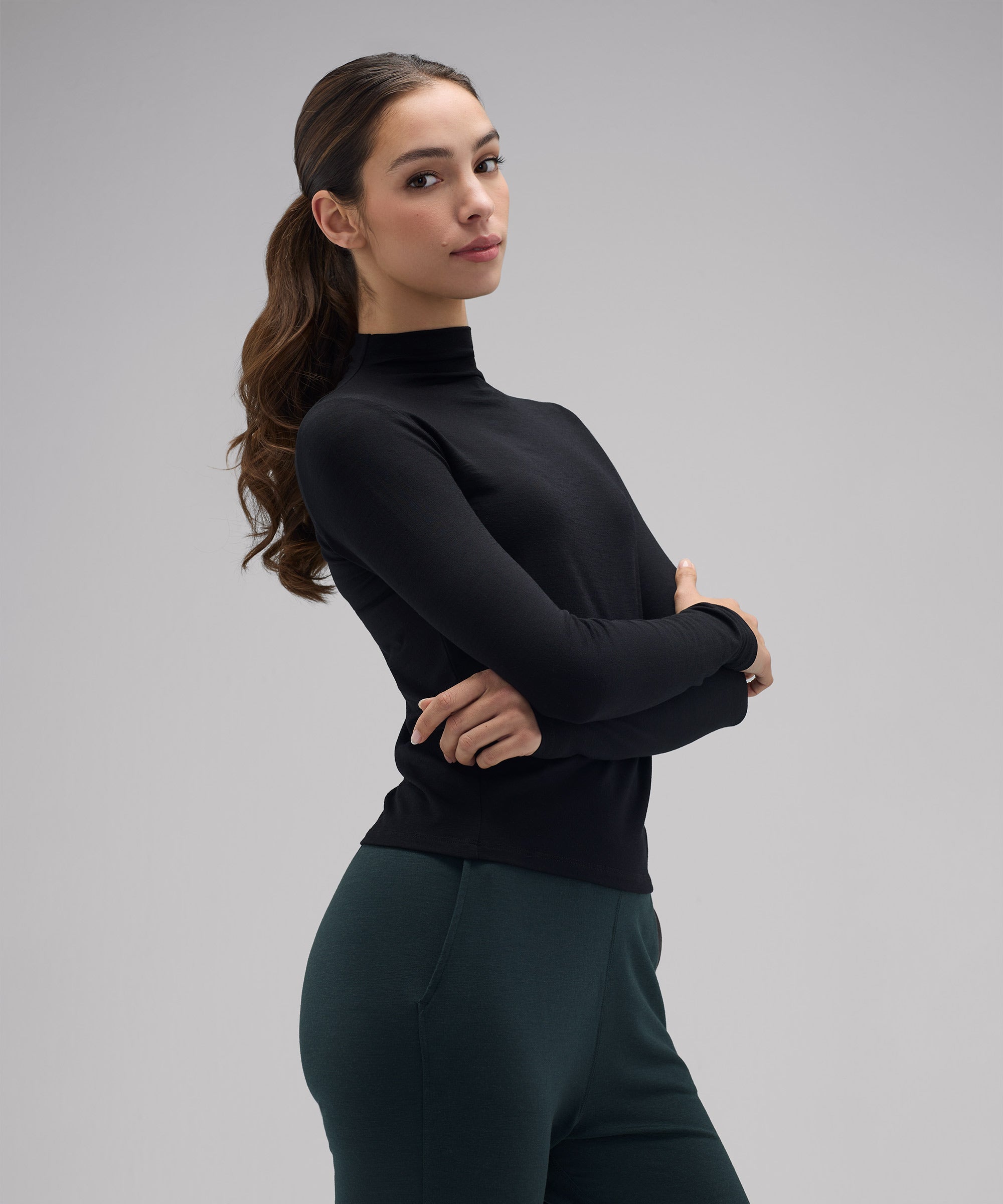 Women's Merino Mock Neck Top | Unbound Merino