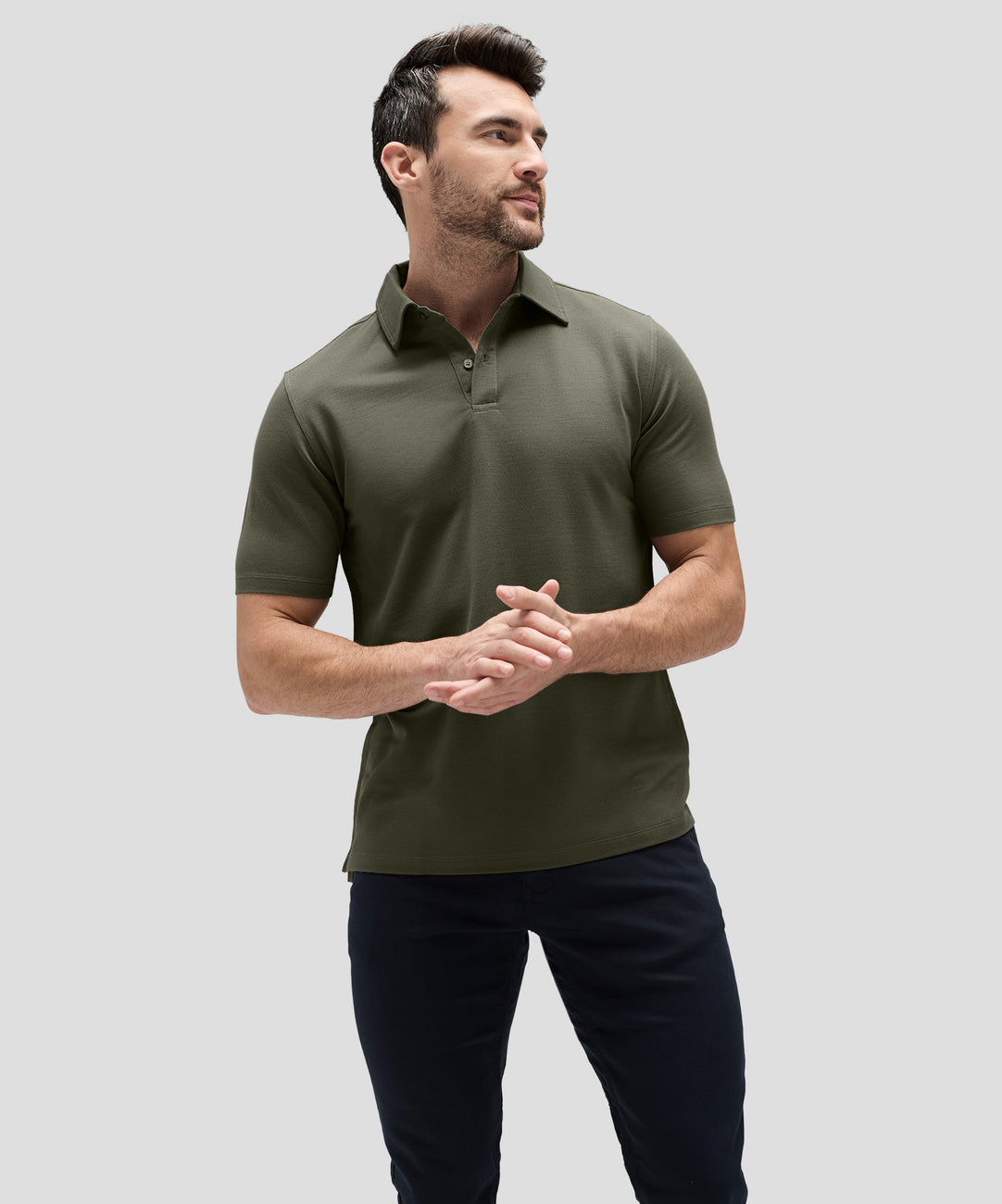 Mens Merino Polo - Ivy